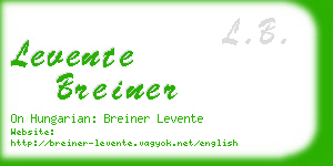 levente breiner business card